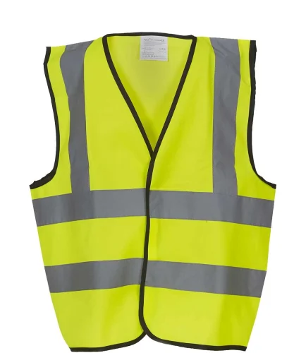 Gilet sicurezza bambino fluo riflettente EN1150 100% poliestere Fluo Yellow