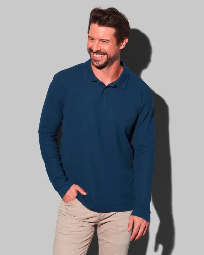 Polo Maniche Lunghe  Cotone 170g/m² Fit Casual Uomo