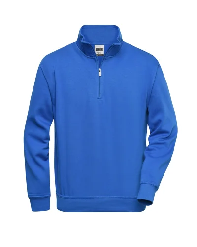 Felpa da lavoro con zip corta, uomo/donna Royal