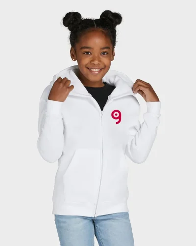 Felpa bimbo zip, cappuccio, cotone 80%