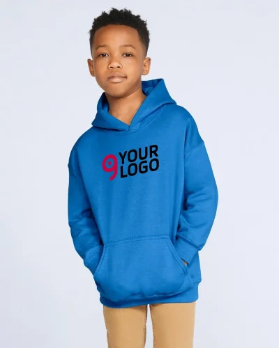 Felpa bambino Blend con cappuccio, regular fit, cotone poliestere