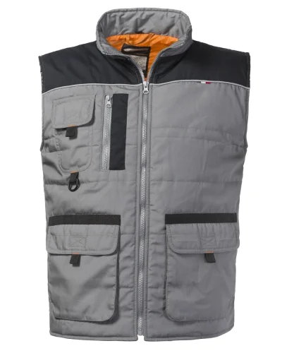 Gilet Morgan elegante con zip e tasche laterali Grigio / Nero