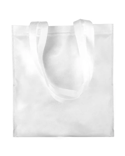 Borsa shopping Aisha TNT 80g, 36x40cm, manici lunghi, leggera Bianco