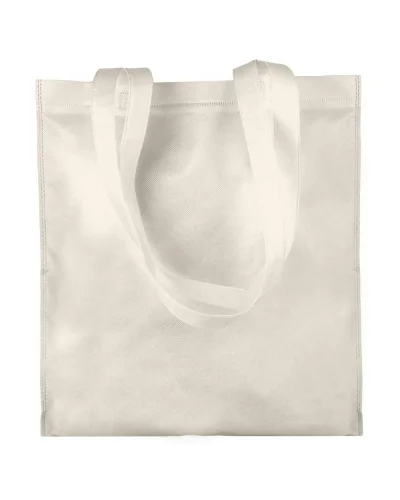 Borsa shopping Aisha TNT 80g, 36x40cm, manici lunghi, leggera Ecru