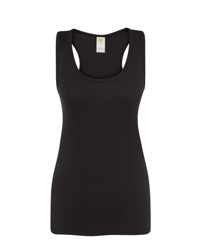 Canotta sportiva donna ARUBA 100% poliestere, taglio vogatore Black
