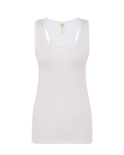 Canotta sportiva donna ARUBA 100% poliestere, taglio vogatore White
