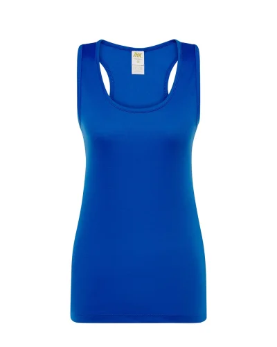 Canotta sportiva donna ARUBA 100% poliestere, taglio vogatore Royal Blue