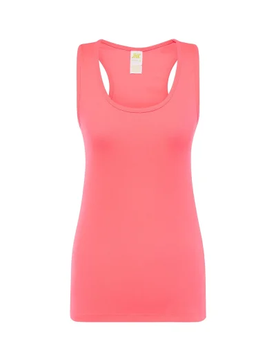 Canotta sportiva donna ARUBA 100% poliestere, taglio vogatore Fucsia Fluor