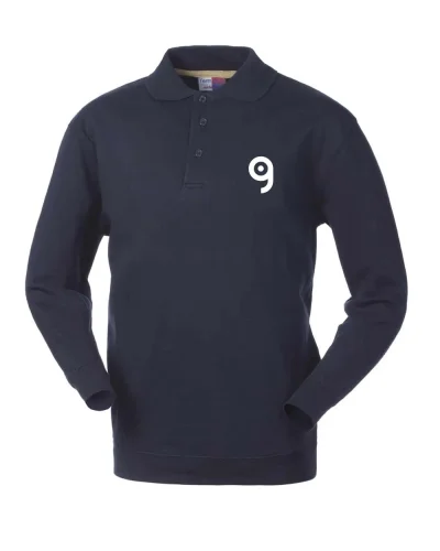 Felpa Polo Uomo con polsini elasticizzati, personalizzata con logo
