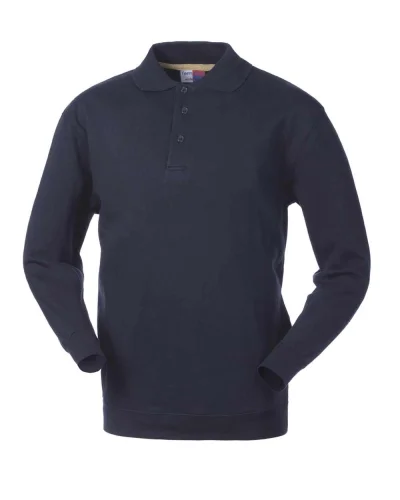 Felpa Polo Uomo con polsini elasticizzati, personalizzata con logo