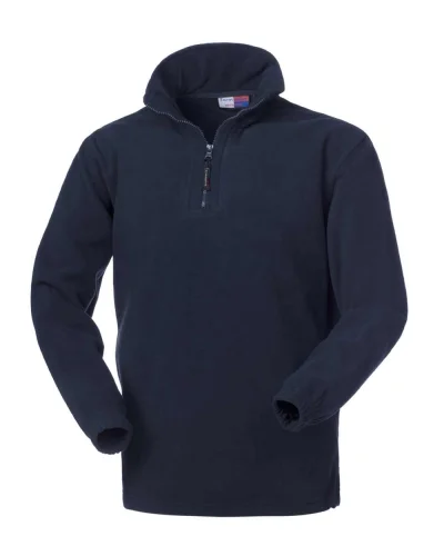 Pile Uomo  con Zip Corta, Regular, Poliestere 280g Blu