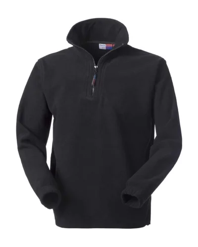 Pile Uomo  con Zip Corta, Regular, Poliestere 280g Nero