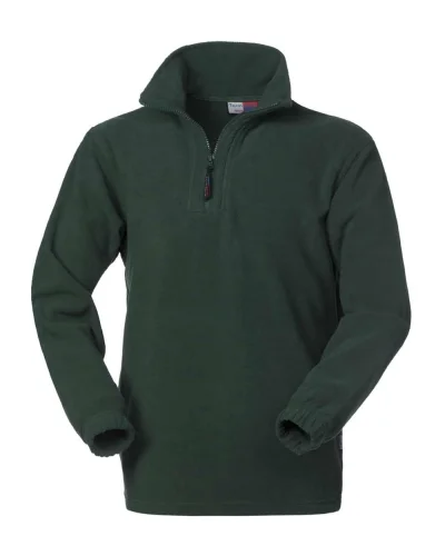 Pile Uomo  con Zip Corta, Regular, Poliestere 280g Verde