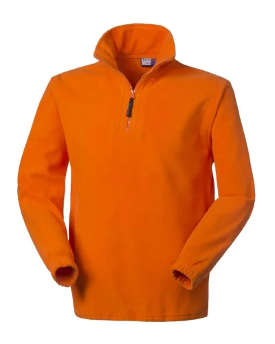 Pile Uomo  con Zip Corta, Regular, Poliestere 280g Arancio