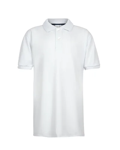 Polo bambino in piqué 100% cotone - Regular fit Bianco