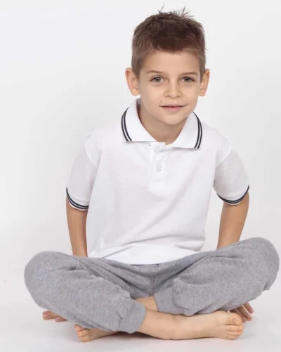 Polo bambino in piqué 100% cotone - Regular fit