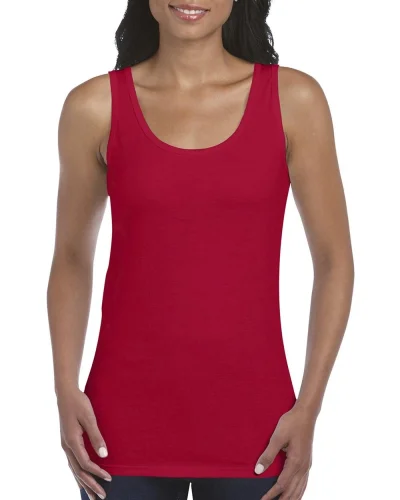 Canotta donna Gildan Softstyle 100% cotone vestibilità regular Cherry Red