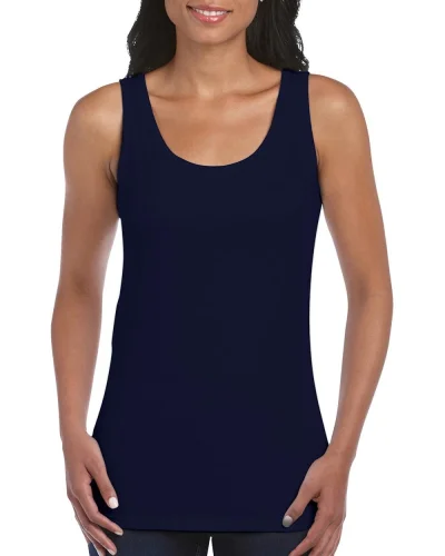 Canotta donna Gildan Softstyle 100% cotone vestibilità regular Navy