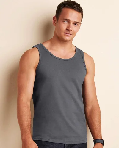 Softstyle Canottiera Uomo 100% Cotone Regular Fit Senza Etichetta