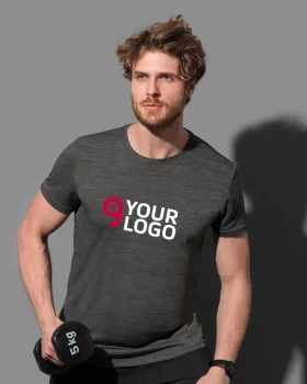Intense Tech T-shirt Jacquard uomo, 100% poliestere, body fit