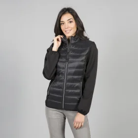 Lovanio Lady Giubbino impermeabile nylon softshell piuma nero