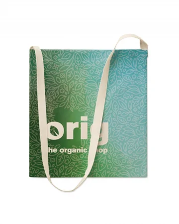 Borsa In Cotone Verde Acqua SOULBAG Eco Shopper Manici Lunghi