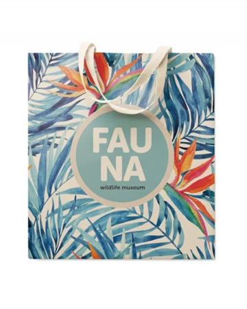 Shopper cotone riciclato verde oliva  manici lunghi robusti