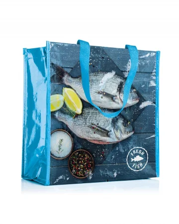 Shopper frigo termica VIVASHOP blu con manici lunghi robusti