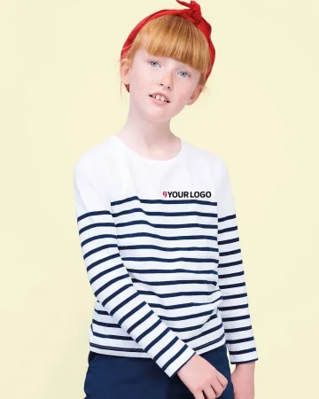 T-shirt bambino Petit Matelot rigata manica lunga