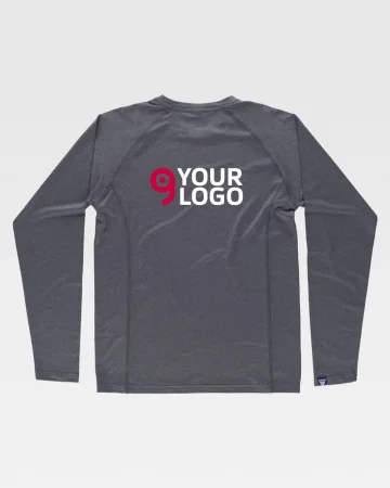 T-shirt tecnica uomo , manica lunga raglan in poliestere