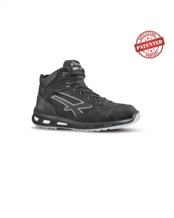 Scarpe U Power Red Lion S3 Alte Nabuk Grigio Puntale Alluminio