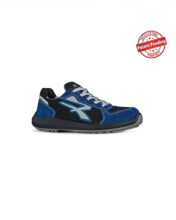 Scarpe U Power Sky basse S1P blu in pelle scamosciata e nylon