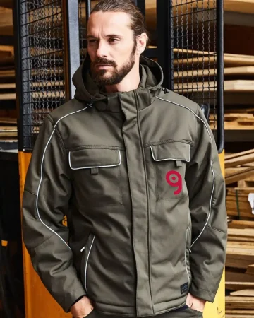 SOLID Giacca Softshell Padded, Antivento, Nero, Uomo, Cappuccio