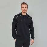 Bruxelles Polo uomo elasticizzata manica lunga