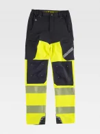 Pantalone da lavoro multitasche bande rifrangenti