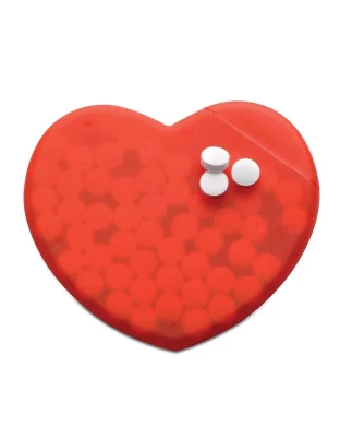 CORAMINT Dispenser Cuore Rosso con Mentine 8g in Plastica 7,5cm