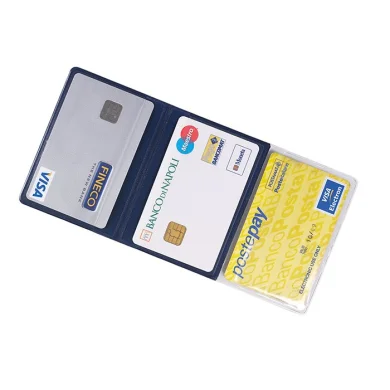 PORTACARDS TAMMY 3 ante UV, portatessere 9,5x6,5 cm serigrafia