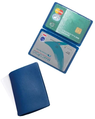 Portapatente Colorati in PVC 2 Tasche , 9,5x6,2 cm