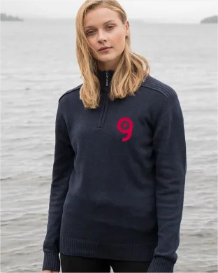 Maglione in maglia con cerniera 1/4  Zip Uomo con Collo Alto