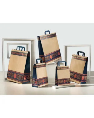 Shopper carta avana MANIFATTURA, 45x49 cm, maniglia piatta