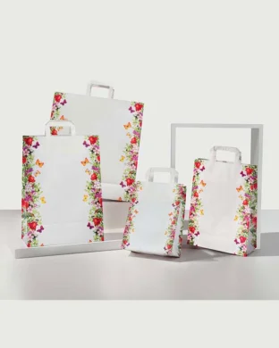 Shopper Kraft Bianco 45x49 cm Maniglia Piatta 110g |
