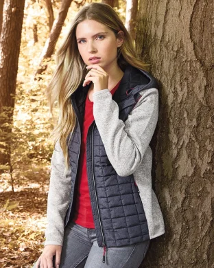Giacca Ibrida Donna Grigia/Antracite, Poliestere 280g/m²