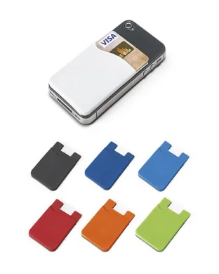 Porta biglietti da visita in silicone adesivo per smartphone 10g