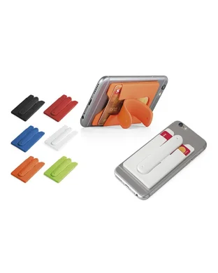 Porta biglietti da visita silicone adesivo per smartphone 10g
