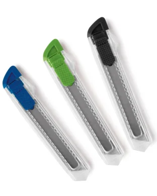 Taglierino Payton colorato con blocco sicurezza 15,5cm plastica