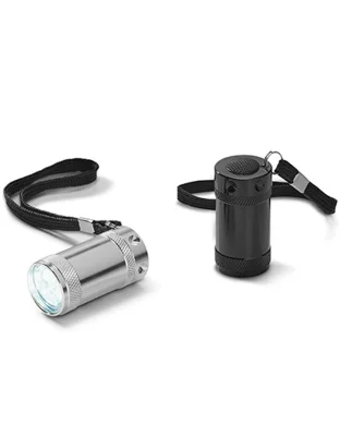 Torcia LED in alluminio 6 luci, compatta, 150g, Silver