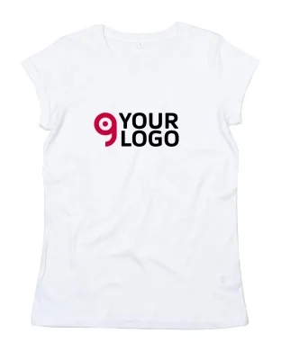 T-shirt con maniche arrotolate da donna
