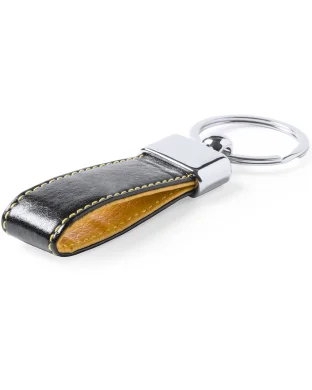 Portachiavi Boriem Metallo PU con Astuccio Latta Nero 2,5x8cm
