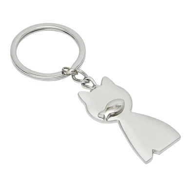 Portachiavi Cat Zinkey, lega zinco-acciaio, 8,5cm colore argento
