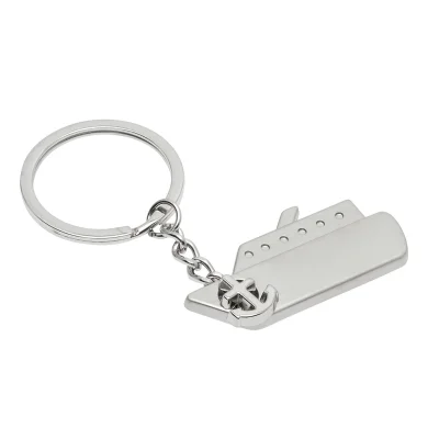 Portachiavi forma Barca in Lega Zinco Acciaio 4,7cm Argento